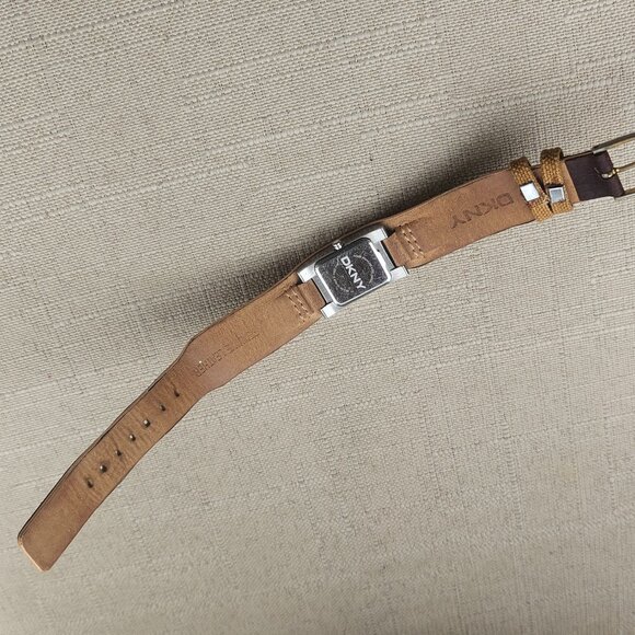 DKNY Girls Wristwatch Analog Quartz Watch Genuine Leather Brown Strap Watch main image 13